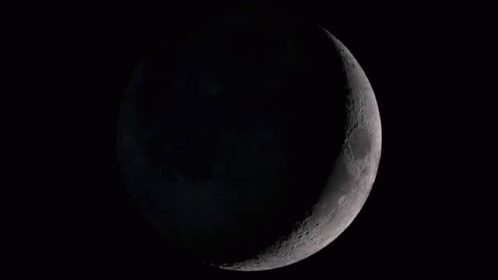 animated gif of the moon drifting in and out of darkness from New Moon to Full Moon and back.